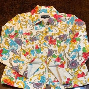 Boston Proper Multicolor Floral Jacket! Brand new! Excellent condition.
